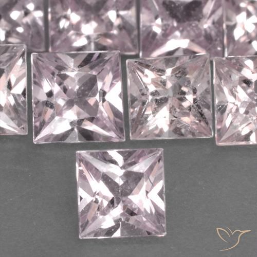 0.42ct طبيعي وردى مرجانى زفير, مربع, قليلا جدا