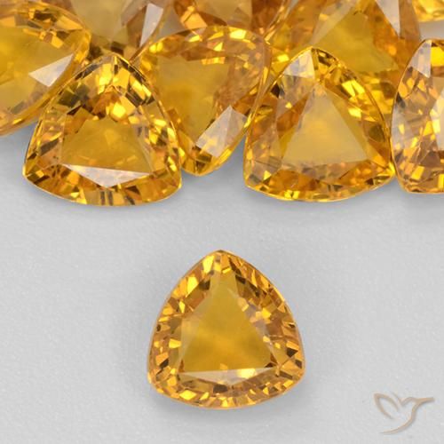 0.62ct طبيعي ذهبى داكن زفير, مثلثى, VVS-VS