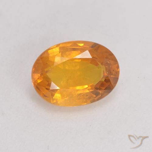 1.39ct طبيعي ذهبى-برتقالى زفير, بيضوي, قليلا جدا