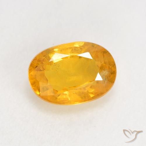 1.04ct طبيعي ذهبى متوسط زفير, بيضوي, VS-SI