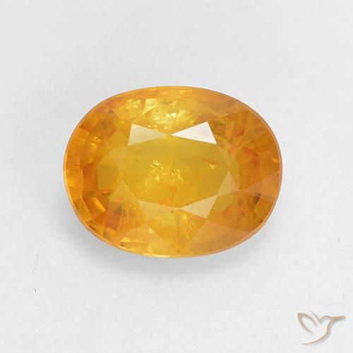 1.70ct طبيعي برتقالى ذهبة زفير, بيضوي, VS-SI