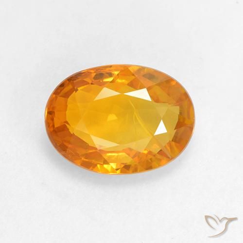 1.51ct طبيعي برتقالى متوسط زفير, بيضوي, قليلا جدا