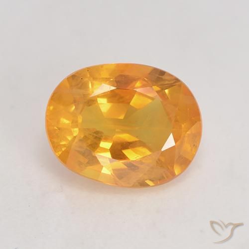 1.51ct طبيعي برتقالى متوسط زفير, بيضوي, VS-SI