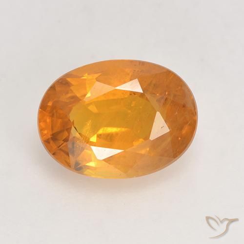 1.67ct طبيعي ذهبى-برتقالى غامق زفير, بيضوي, VS-SI