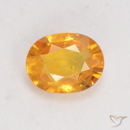1.40ct طبيعي ذهبى-برتقالى زفير, بيضوي, VS-SI