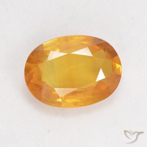 1.72ct طبيعي برتقالى متوسط زفير, بيضوي, قليلا جدا