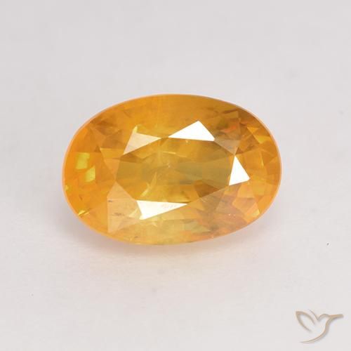 1.50ct طبيعي برتقالى متوسط زفير, بيضوي, قليلا جدا