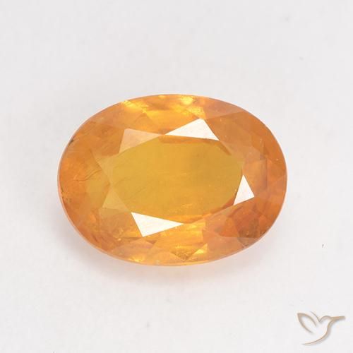 1.63ct طبيعي ذهبى-برتقالى زفير, بيضوي, VS-SI
