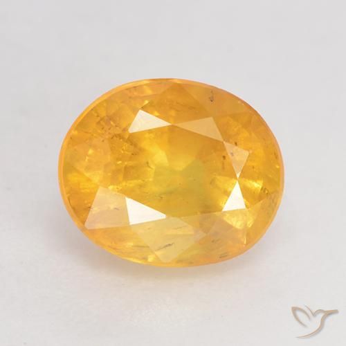 1.75ct طبيعي برتقالى ذهبة زفير, بيضوي, SI