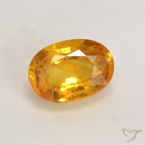 1.43ct طبيعي ذهبى-برتقالى زفير, بيضوي, قليلا جدا