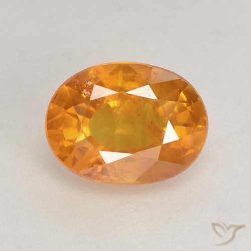 1.88ct طبيعي ذهبى-برتقالى غامق زفير, بيضوي, VS-SI