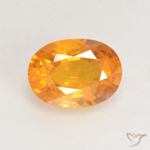 1.58ct طبيعي برتقالى متوسط زفير, بيضوي, VS-SI