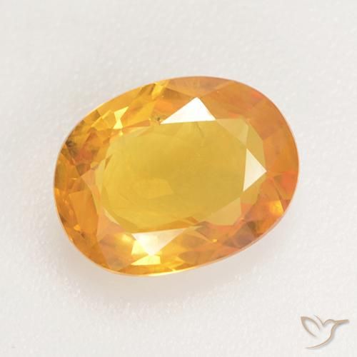 1.42ct طبيعي برتقالى ذهبة زفير, بيضوي, VS-SI