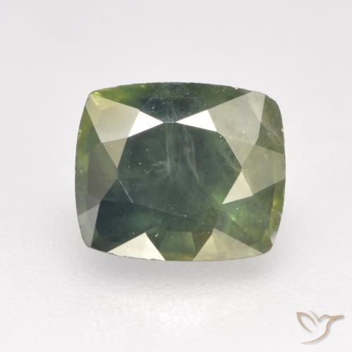 1.31ct طبيعي أخضر المريمية زفير, وسادة, قليلا جدا