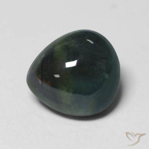 زفير Black Green طبيعي، شكل الكمثرى، 1.82 قيراط، نصف شفاف