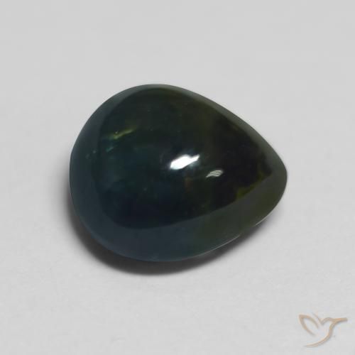 زفير Black Green طبيعي، شكل الكمثرى، 1.82 قيراط، نصف شفاف