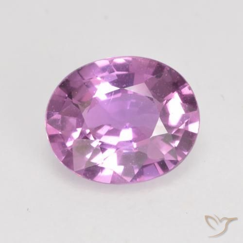 0.76ct طبيعي أرجوانى وردى زفير, بيضوي, VVS-VS
