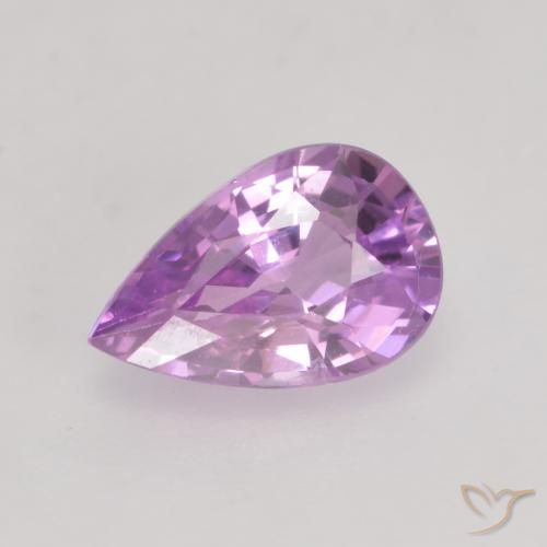 0.63ct طبيعي أرجوانى بنفسجى وردى زفير, شكل الكمثرى, VVS-VS