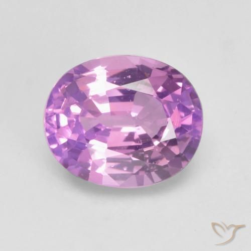 0.65ct طبيعي أرجوانى وردى غامق زفير, بيضوي, VVS-VS