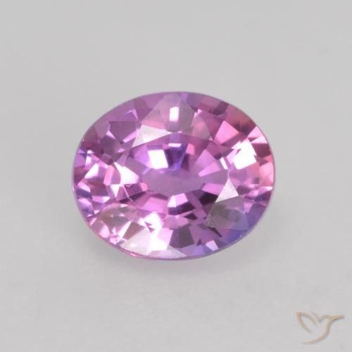 0.73ct طبيعي أرجوانى وردى زفير, بيضوي, VVS-VS