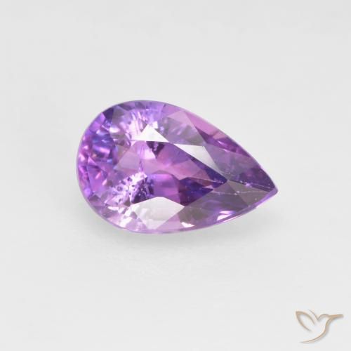 0.67ct طبيعي أرجوانى كهربائى زفير, شكل الكمثرى, قليلا جدا