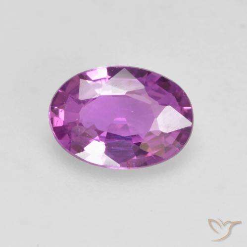 0.47ct طبيعي أرجوانى كثيف زفير, بيضوي, VVS-VS