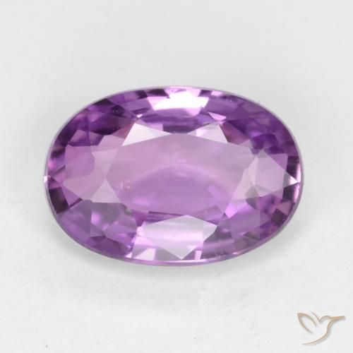 0.62ct طبيعي أرجوانى متوسط زفير, بيضوي, VVS-VS