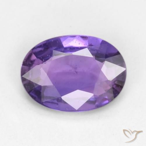 0.51ct طبيعي وردى-أرجوانى زفير, بيضوي, قليلا جدا