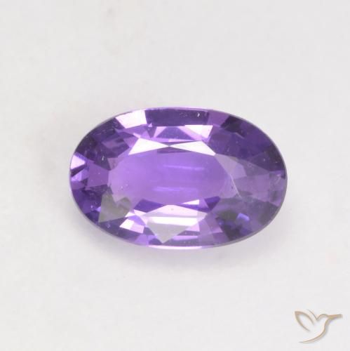 0.49ct طبيعي بنفسجى عنبى لامع زفير, بيضوي, قليلا جدا