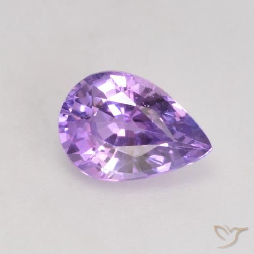 0.64ct طبيعي بنفسجى متوسط زفير, شكل الكمثرى, قليلا جدا
