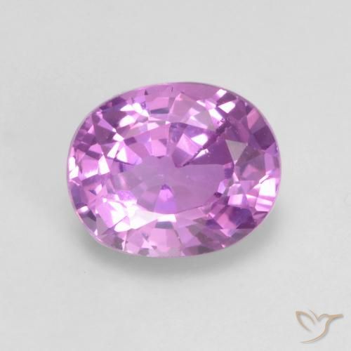 0.59ct طبيعي أرجوانى كثيف زفير, بيضوي, قليلا جدا