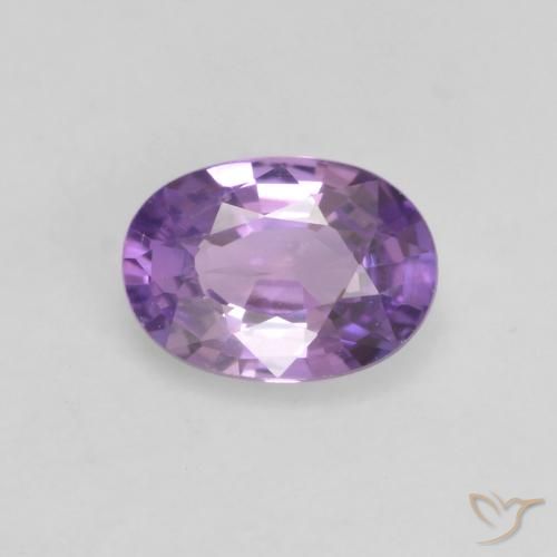 0.54ct طبيعي بنفسجى وردى متوسط زفير, بيضوي, قليلا جدا