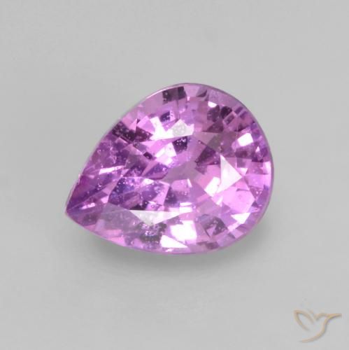 0.55ct طبيعي أرجوانى بنفسجى وردى زفير, شكل الكمثرى, قليلا جدا