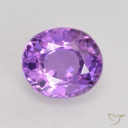 0.80ct طبيعي بنفسجى وردى كثيف زفير, بيضوي, VVS-VS