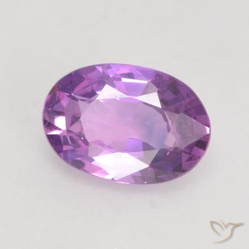 0.58ct طبيعي بنفسجى وردى كثيف زفير, بيضوي, VVS-VS