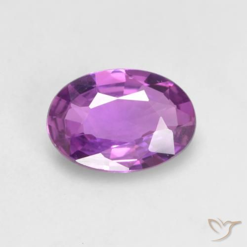 0.47ct طبيعي أرجوانى متوسط زفير, بيضوي, VVS-VS