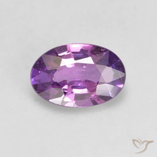 0.48ct طبيعي بنفسجى وردى كثيف زفير, بيضوي, VVS-VS