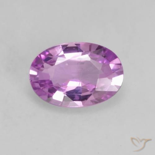 0.52ct طبيعي أرجوانى وردى زفير, بيضوي, قليلا جدا