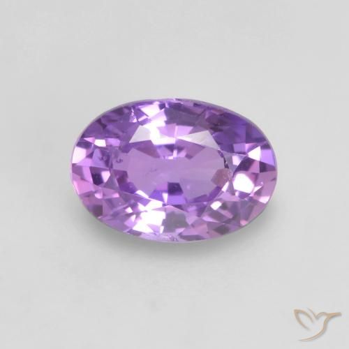 0.64ct طبيعي بنفسجى وردى حيوى زفير, بيضوي, قليلا جدا