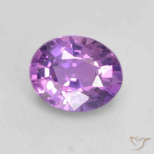 0.56ct طبيعي بنفسجى وردى حيوى زفير, بيضوي, قليلا جدا