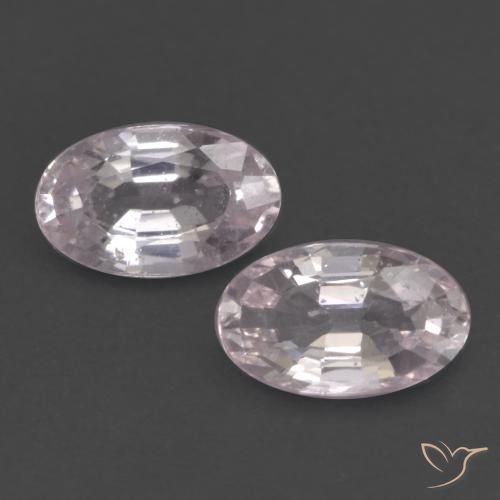 0.62ctw طبيعي أبيض وردى-أرجوانى زفير, بيضوي, VVS-VS