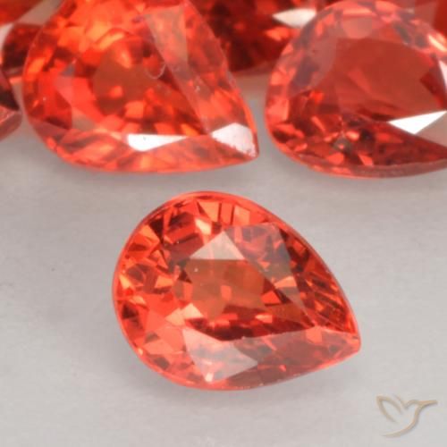 0.38ct طبيعي أحمر متوسط زفير, شكل الكمثرى, VVS-VS