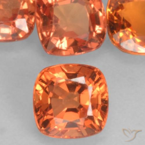 0.54ct طبيعي برتقالى متوسط زفير, وسادة, VVS-VS