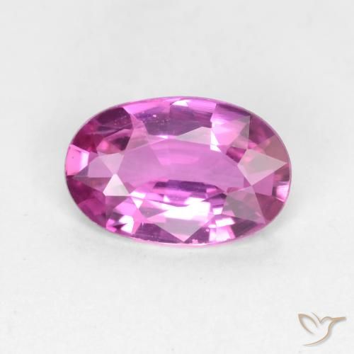 0.58ct طبيعي أرجوانى متوسط زفير, بيضوي, VVS-VS