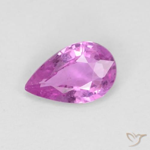0.50ct طبيعي أرجوانى وردى كثيف زفير, شكل الكمثرى, VVS-VS