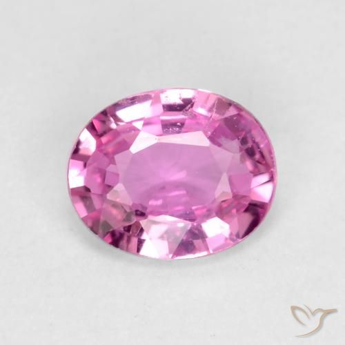 0.43ct طبيعي أرجوانى متوسط زفير, بيضوي, قليلا جدا