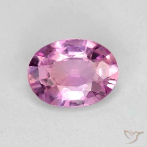 0.58ct طبيعي أرجوانى وردى زفير, بيضوي, قليلا جدا