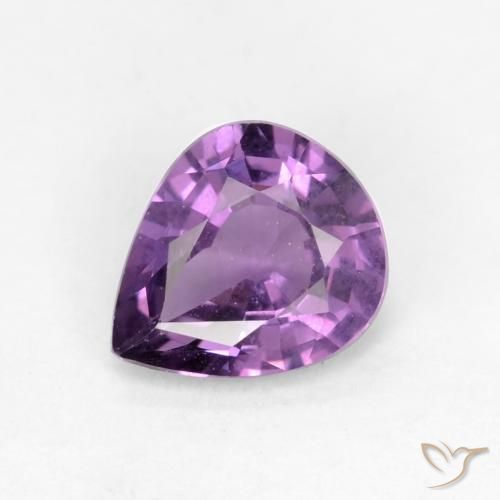 0.56ct طبيعي بنفسجى متوسط زفير, شكل الكمثرى, قليلا جدا