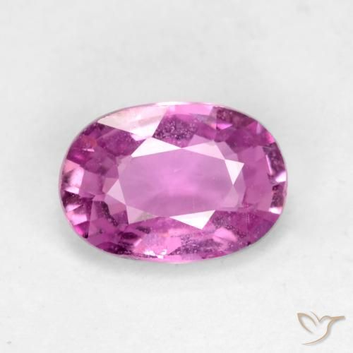 0.67ct طبيعي وردى غامق زفير, بيضوي, VVS-VS