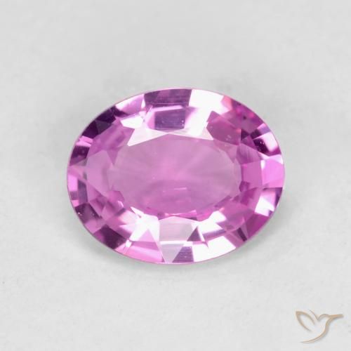 0.46ct طبيعي أرجوانى وردى غامق زفير, بيضوي, قليلا جدا